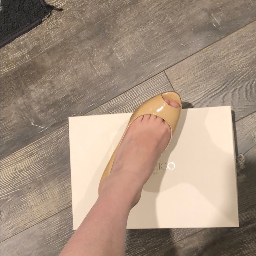 5.5 , 100% authentic jimmy choo wedge heels